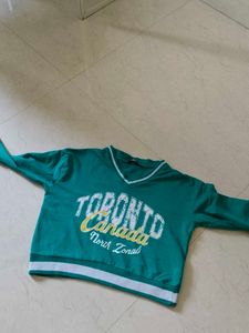 Green Printed Sweatshirt