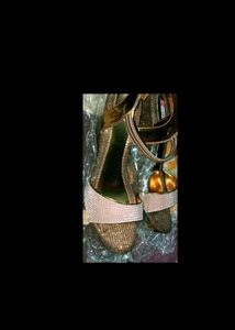 Sparkling Gold Embellished Heels combo