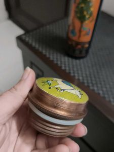 Decorative Copper Bottle and Glass Set