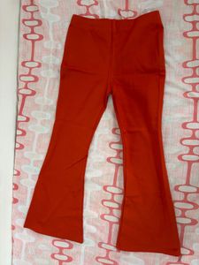 Vibrant Orange Flare Pants