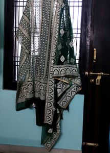 Heavily Embroidered Machine Chickenkari Dress