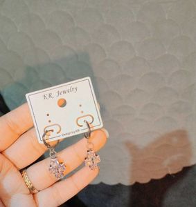 Sparkling Crystal Cross Earrings