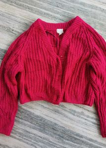 Cute Pink Knit Cardigan