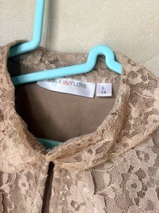 Elegant Lace Flutter Sleeve Top