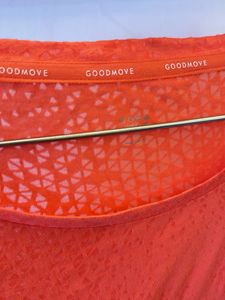 m&amp;s Vibrant Orange Textured gym T-Shirt