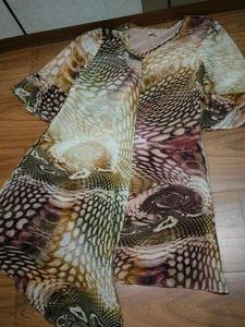 Abstract Print Flowy Dress/Kurti
