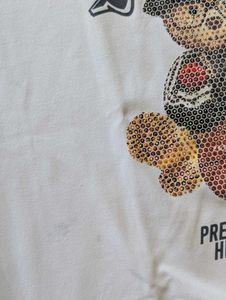 White Teddy Bear Graphic Hoodie