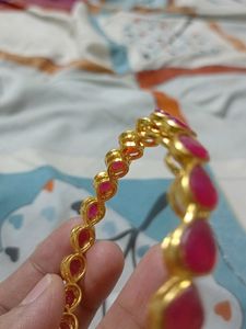 Pink Stone Bangles