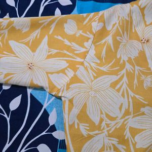Yellow Floral Print Kurta