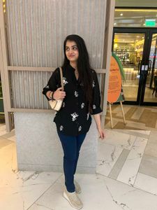 Stylish Black Floral Print Top