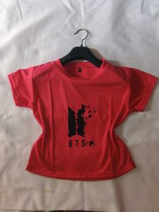 BTS Graphic Print Rose short T-Shirt