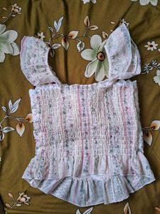 Floral Lace Corset Top with Ruffle Sleeves, Sweeth