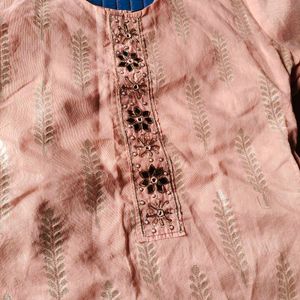 Peach Kurta Dupatta set