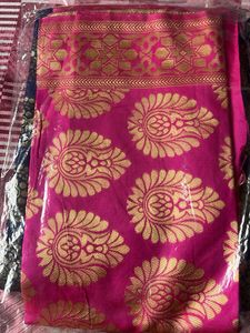 Elegant Blue Brocade dress material
