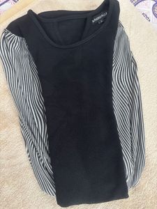 Women Black Solid Batwing Sleeve Dress
