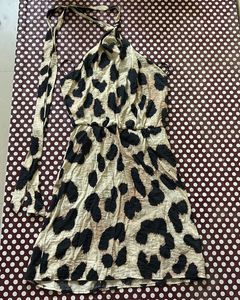 Leopard Print Halter Dress