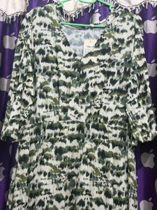Stylish Abstract Print Midi Dress