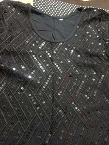 Elegant Black Sequined Kurta