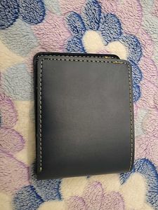 Navy Leather Card Holder