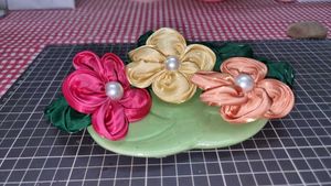 pack of 3 korean premium flowe scrunchies