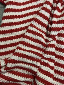 Red &amp; White Striped Asymmetrical Tank Top