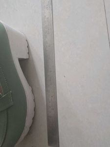 Mint Green Tassel Platform Loafers