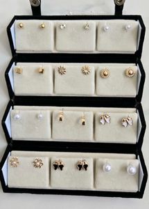 Assorted Stud Earrings Set with organiser box