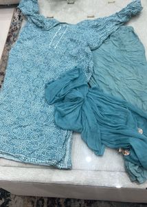 blue Women's Kurta Set