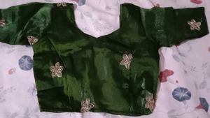 Elegant Green Velvet Blouse