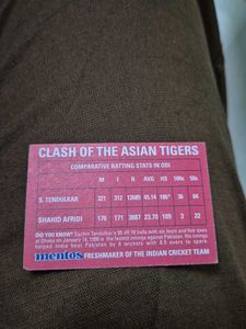 Cricket Trading Cards: Afridi vs Sachin