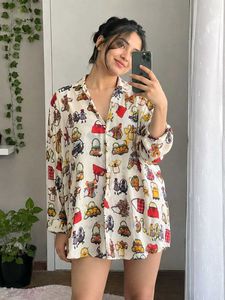 Cute Cartoon Print Shirt