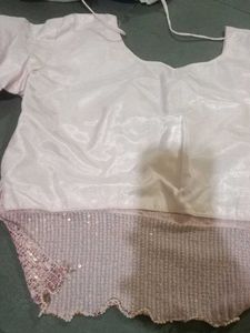 Elegant Pink Sequin Blouse