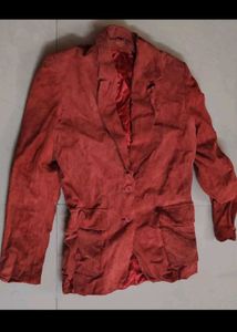 Red Casual Blazer