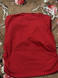 Red 2Pac Graphic Tube Top