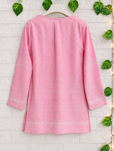 Pink Printed Kurti Top