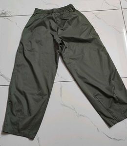 Olive Green Wide Leg Trouser