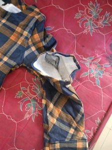 Checked Long Sleeve Top