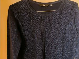 Sparkly Navy Knit Top or sweater