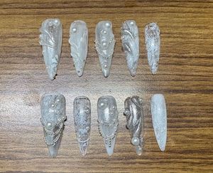 White Pearl Press-On Nails