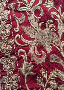 wedding maroon farara set