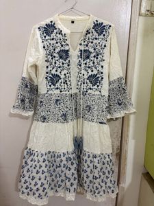 Bohemian Embroidered Tiered Dress