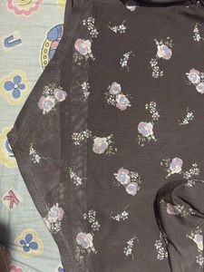 Sheer Floral Long Sleeve Top