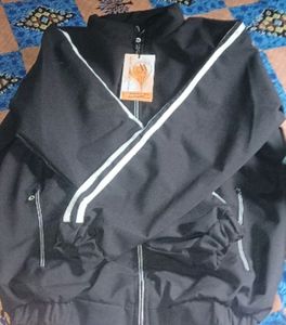 windsheater Stylish Black Track Jacket