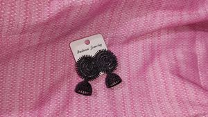 Black Jhumki Earrings