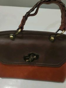 Chic Two-Tone Satchel Bag