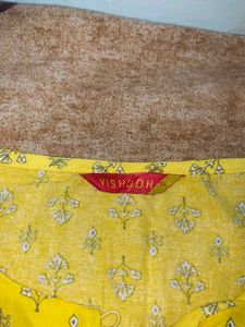 Vibrant Yellow Printed Kurta