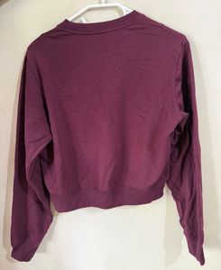 wine color full sleeve sweat shirt