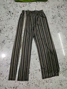 Green Kurti with Striped Pants