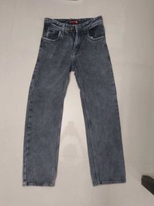 Grey Baggy Denim Jeans