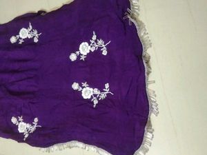 Embroidered Purple dress